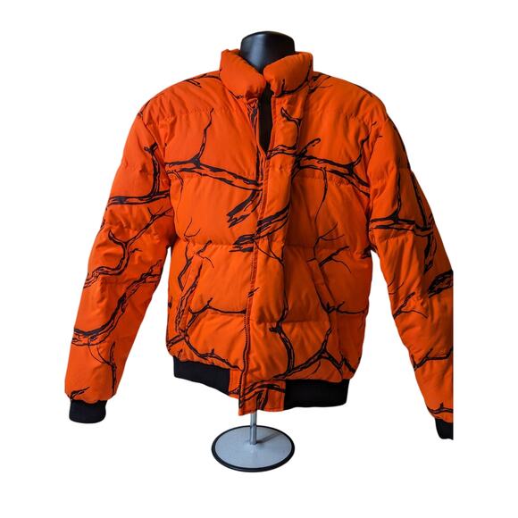 Gamehide Reversible Hunting Jacket Mens Large Brown Blaze Orange Camo Puffer - Picture 7 of 16